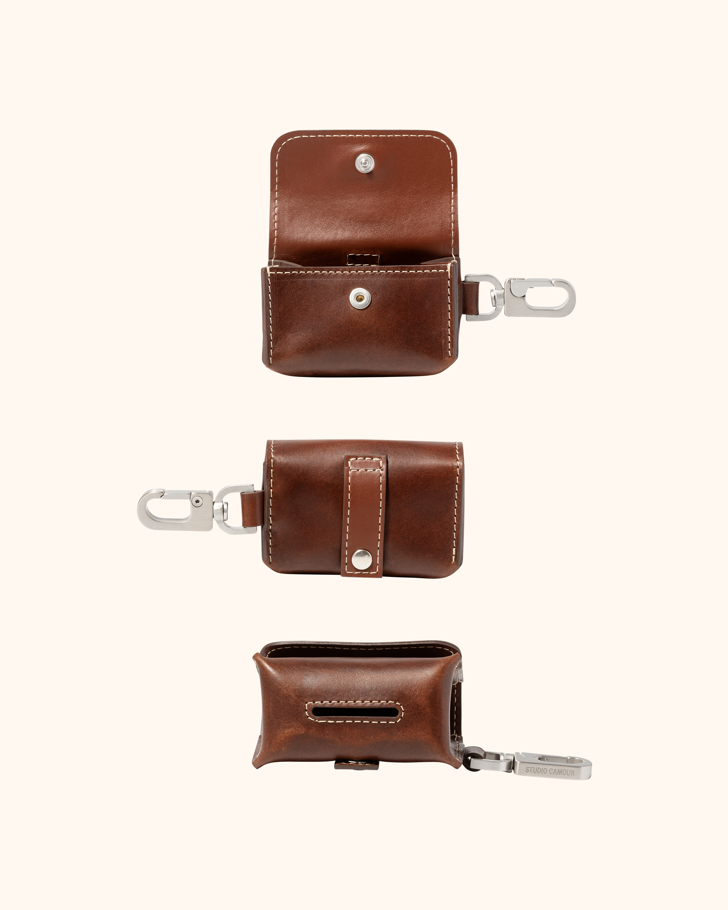 Lune Waste Bag Holder - Vegetable tanned Calf Leather